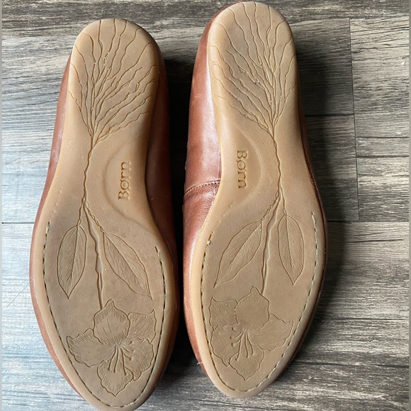 Born Woven Brown Leather Slip on Loafers Size 7 - Picture 10 of 11